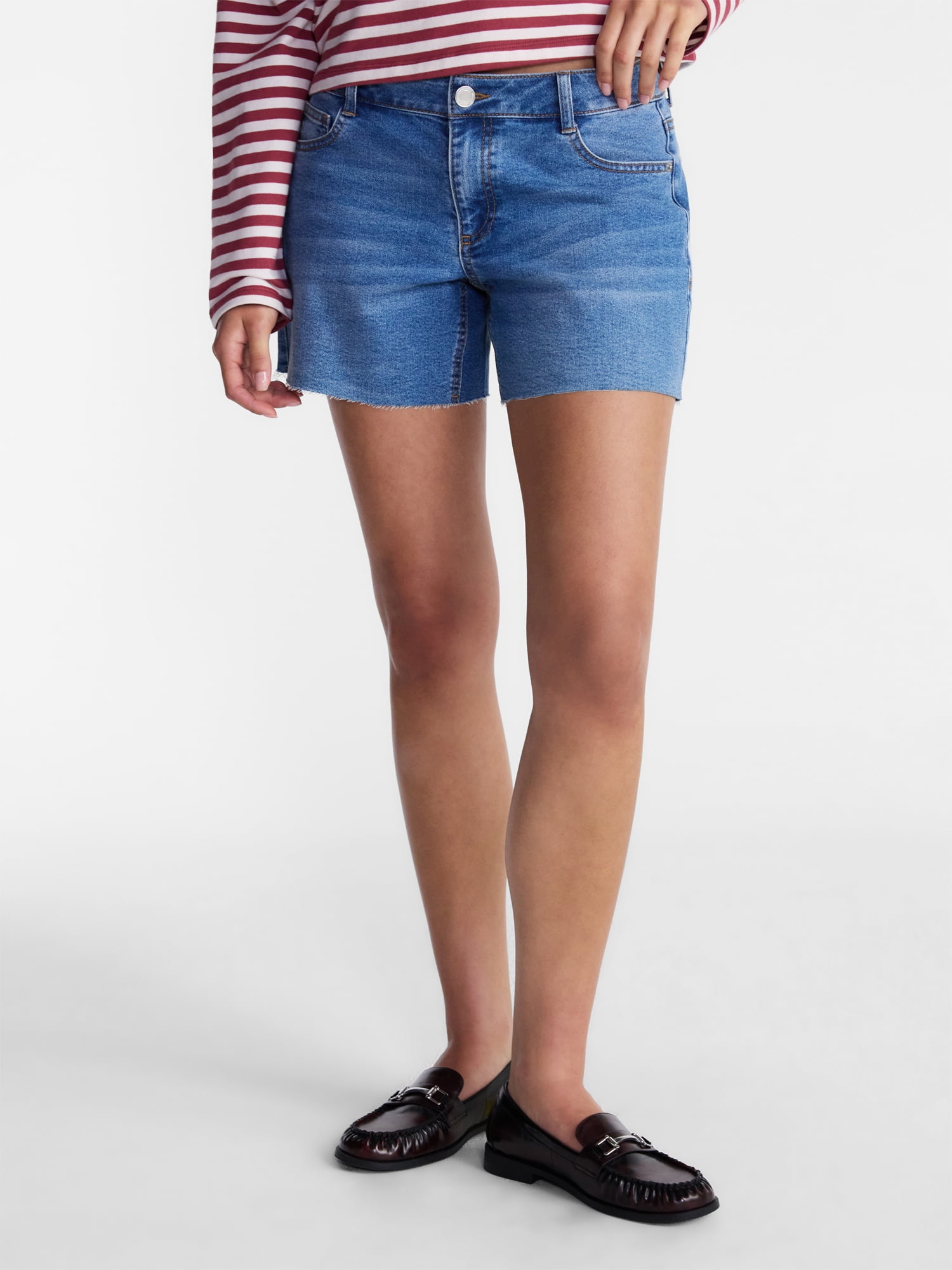 No Boundaries Relaxed Fit Shorts, 5" Inseam, Women's 00-20
