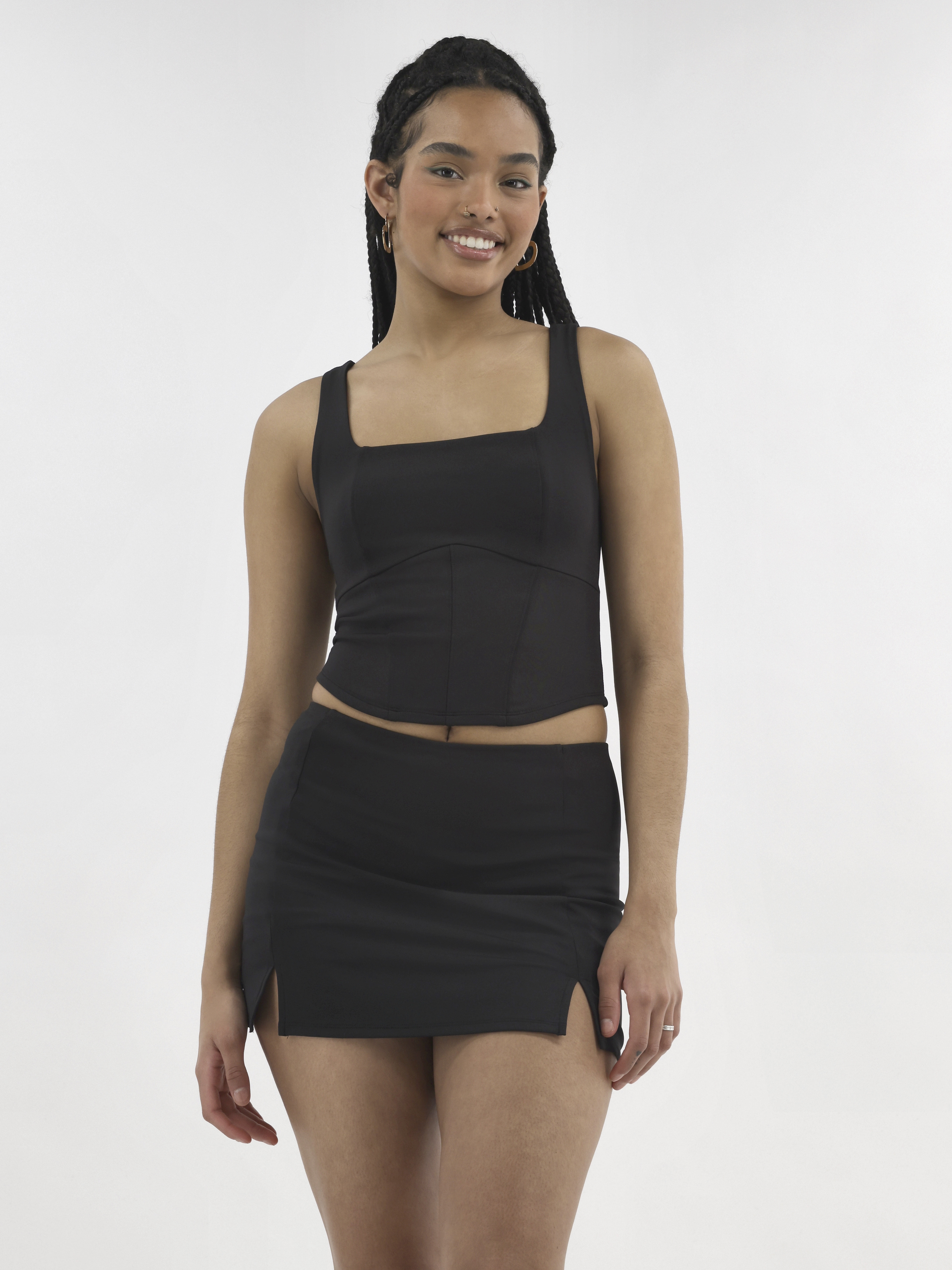 No Boundaries Crochet Lace Tube Top and Skirt Set, 2-Piece