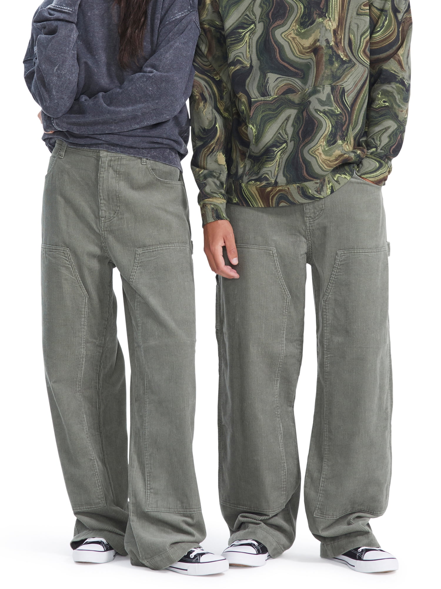 【HI FI FNK】Ela Corduroy Carpenter Pants No Boundaries All Gender Corduroy Carpenter Pants, Men's