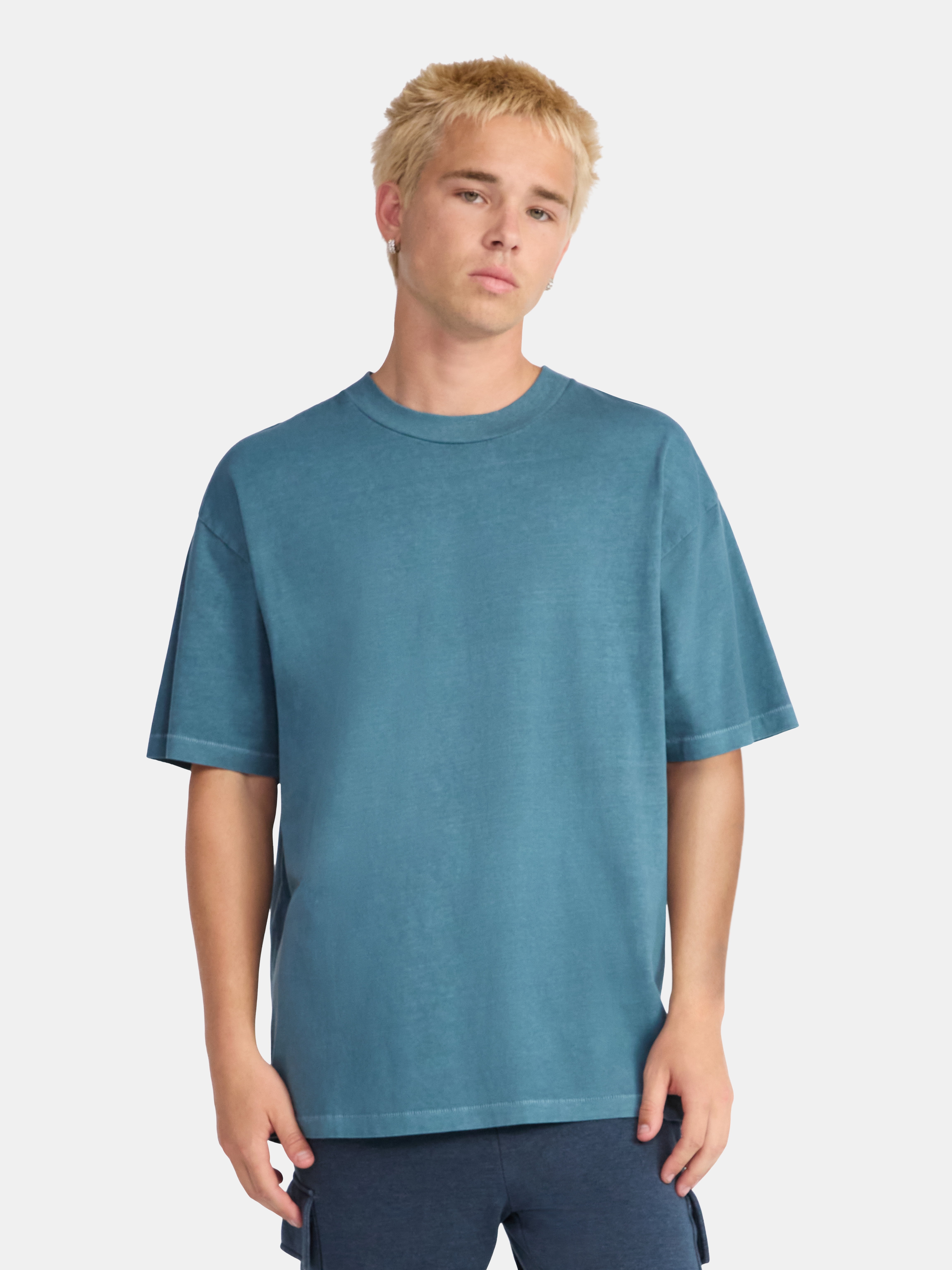 No Boundaries All Gender Cotton Oversize Tee with Short
