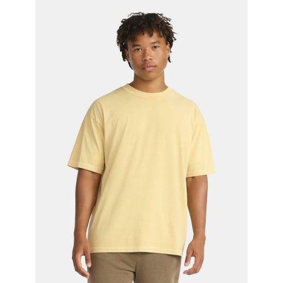 No Boundaries All Gender Cotton Oversize Tee with Short Sleeves, Men's and Big Men's