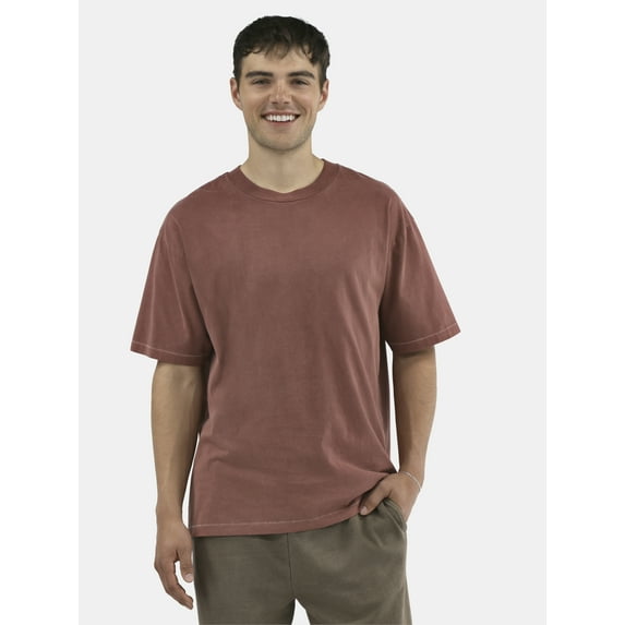 No Boundaries All Gender Cotton Oversize Tee with Short Sleeves, Men's and Big Men's