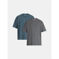 thumbnail image 1 of No Boundaries All Gender Cotton Oversized Tee, 2-Pack, Men's & Big Men's Sizes XS-5XL, 1 of 4