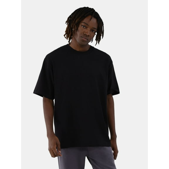 No Boundaries All Gender Cotton Oversize Tee with Short Sleeves, Men's and Big Men's