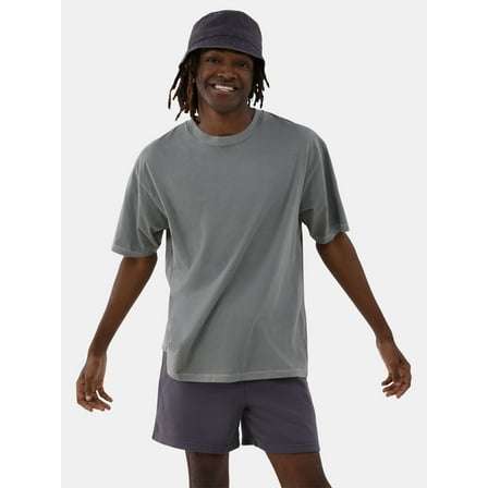 No Boundaries All Gender Cotton Oversize Tee with Short Sleeves, Men's and Big Men's