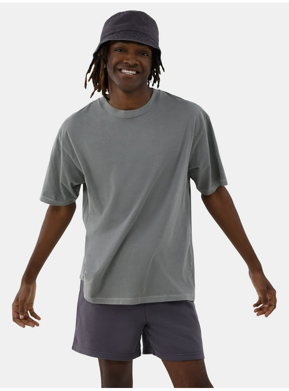 All Gender Cotton Oversize Tee with Short Sleeves, Men's and Big Men's