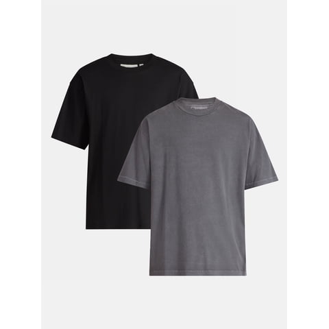 All Gender Cotton Oversized Tee, 2-Pack, Men's & Big Men's Sizes XS-5XL