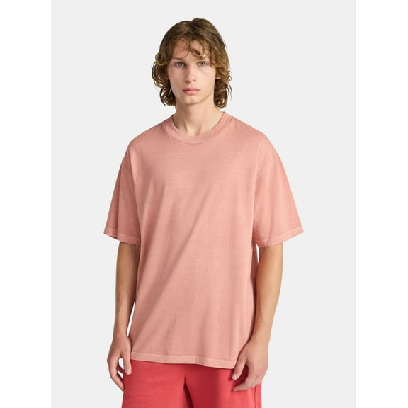 No Boundaries All Gender Cotton Oversize Tee with Short Sleeves, Men's and Big Men's