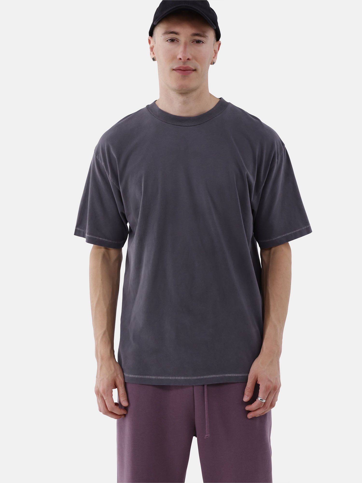 No Boundaries All Gender Cotton Oversize Tee with Short Sleeves, Men's and Big Men's