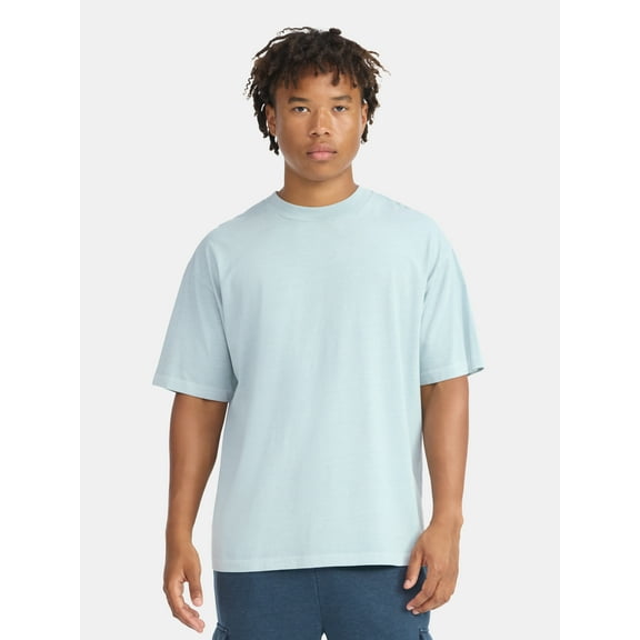 No Boundaries All Gender Cotton Oversize Tee with Short Sleeves, Men's and Big Men's