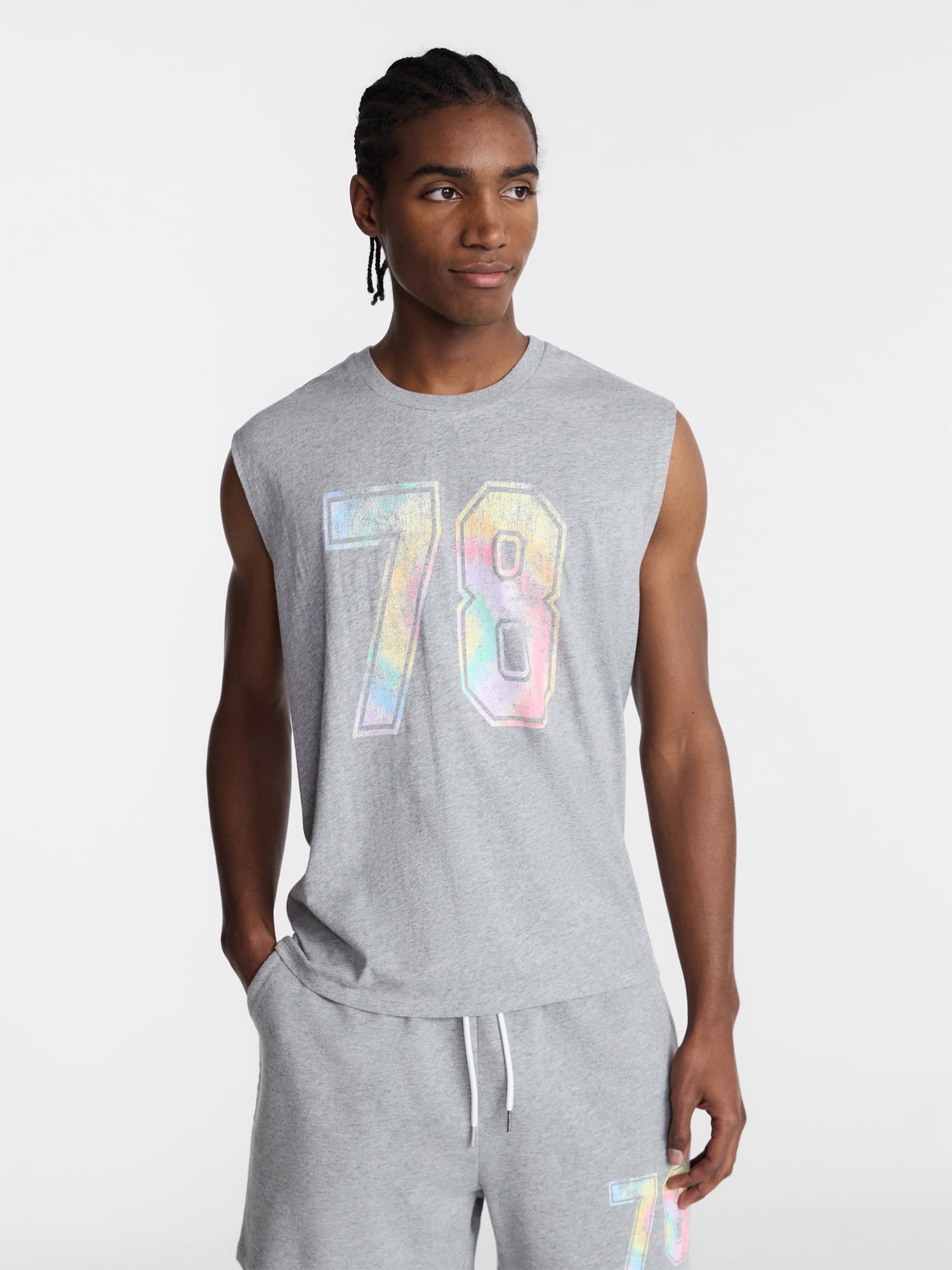 No Boundaries Pride Boxy Cropped Fit Tank Top, Men's Sizes XS-5XL