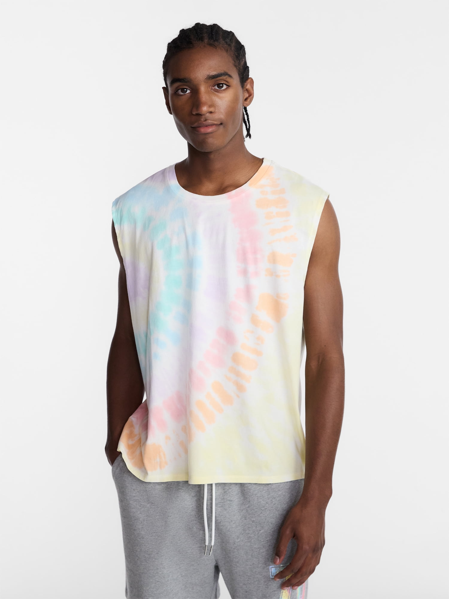 No Boundaries Pride Boxy Cropped Fit Tank Top, Men's Sizes XS-5XL