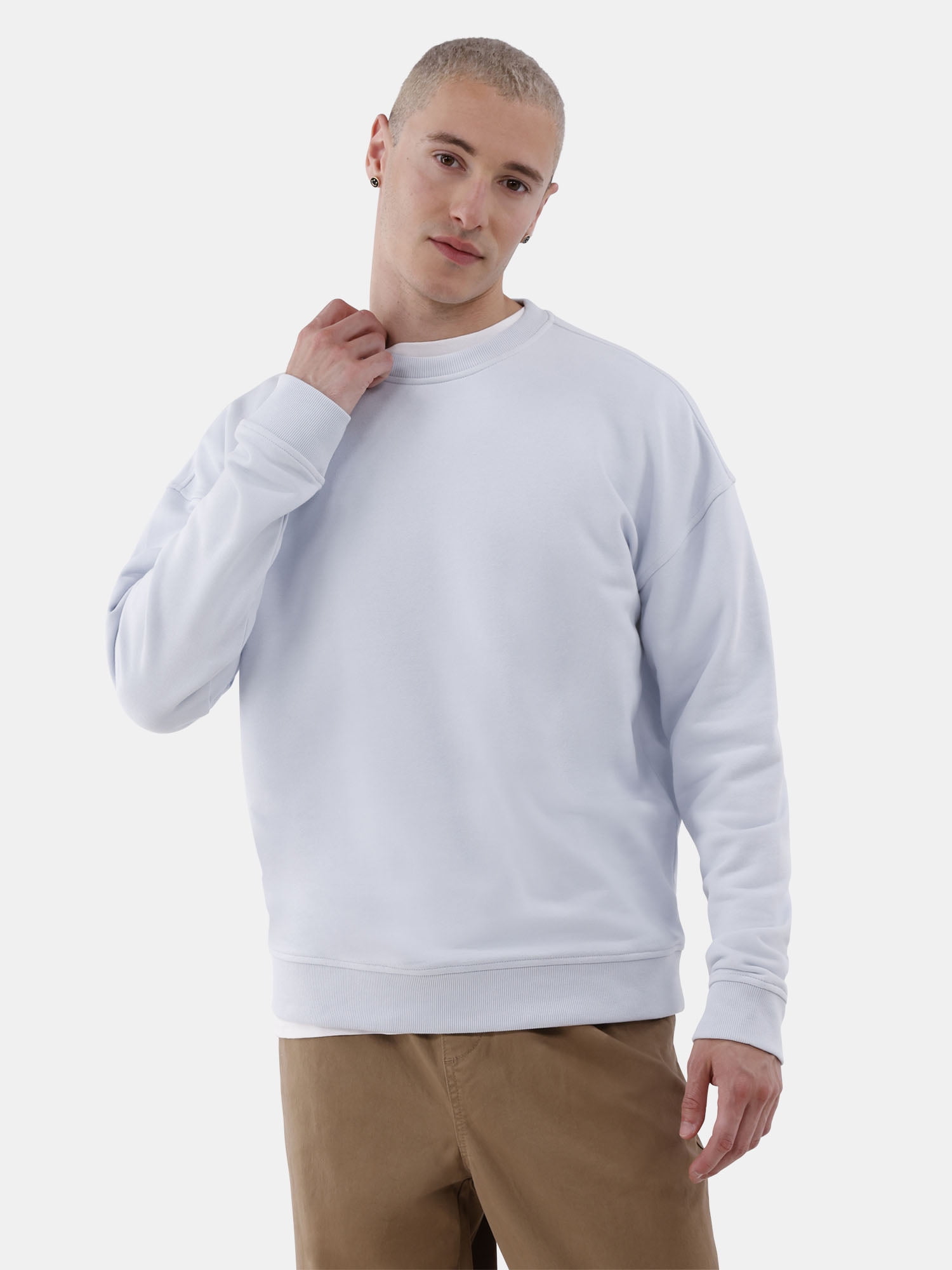 No Boundaries All Gender Fleece Crewneck Sweatshirt with No Boundaries All Gender Fleece Crewneck Sweatshirt with