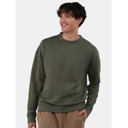 No Boundaries All Gender Fleece Crewneck Sweatshirt with Long Sleeves, Men's and Big Men’s