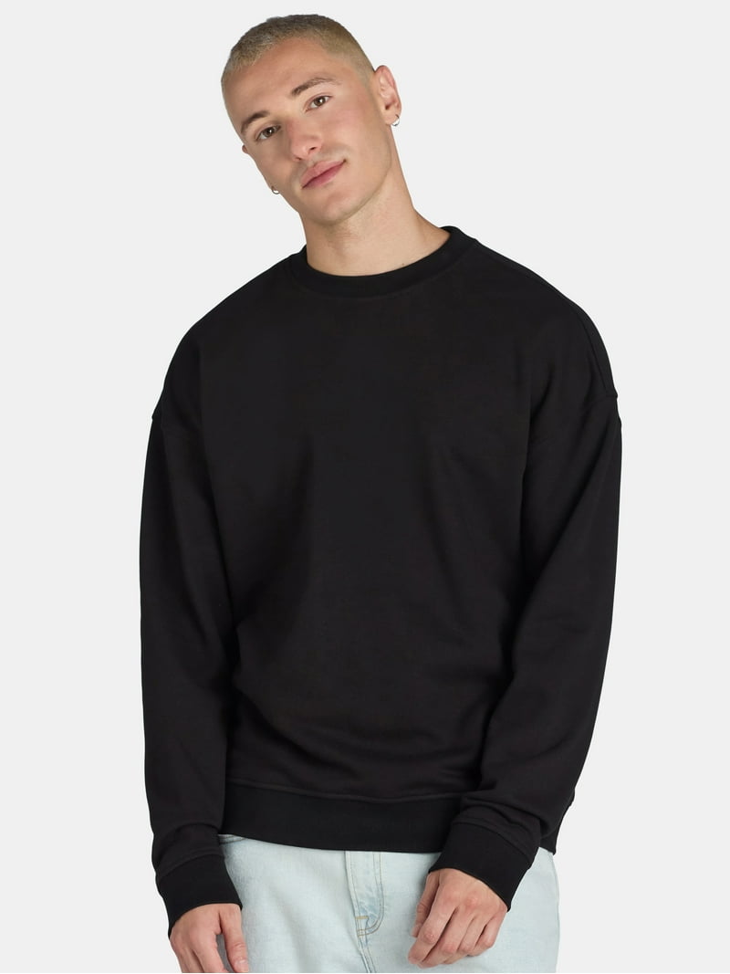No Boundaries Oversized Fleece Crewneck Sweatshirt - Walmart.com