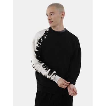No Boundaries All Gender Fleece Crewneck Sweatshirt with Long Sleeves, Men's and Big Men’s