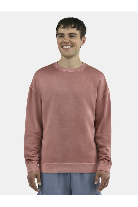 All Gender Fleece Crewneck Sweatshirt with Long Sleeves, Men's and Big Men’s