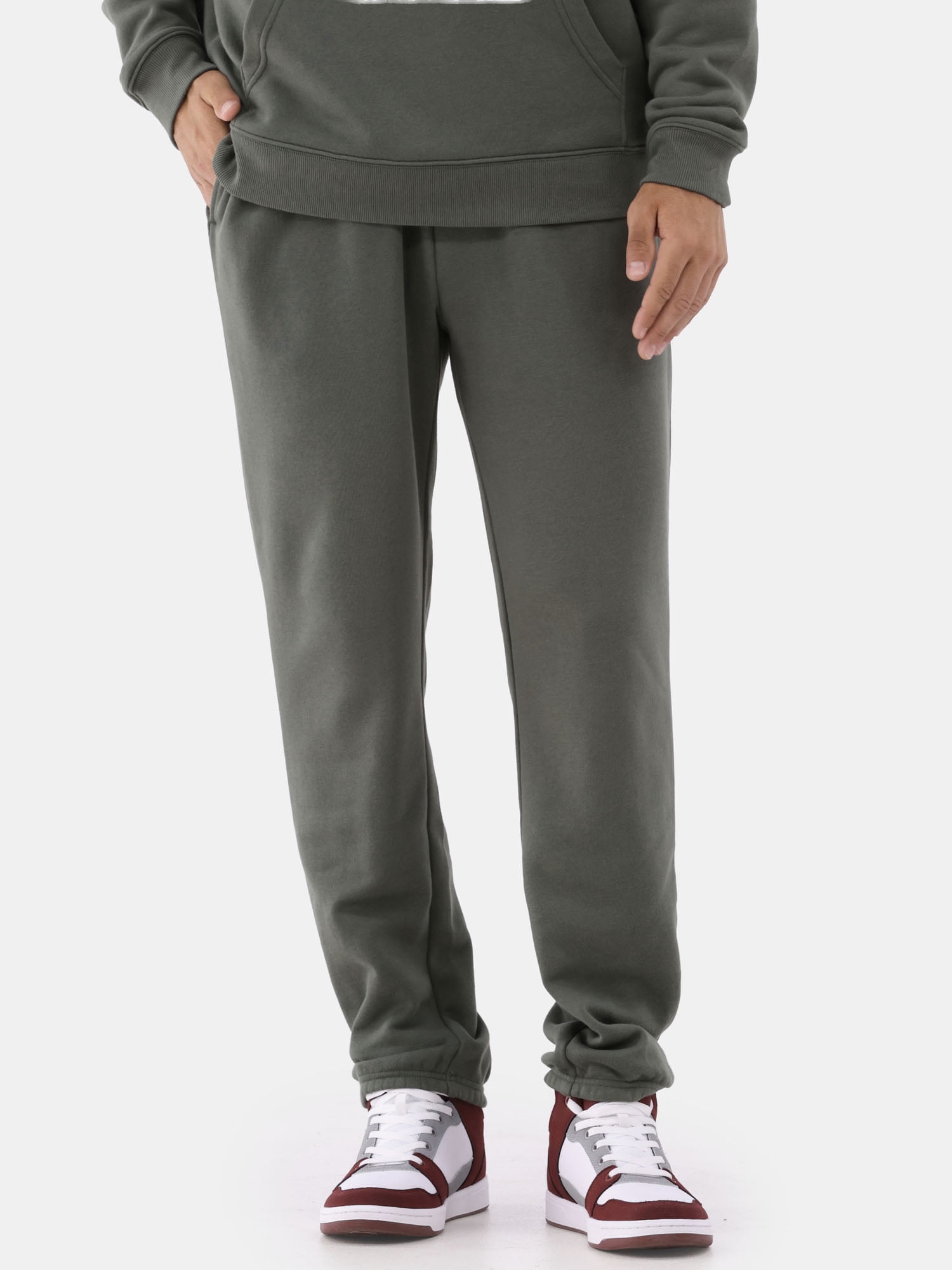 No Boundaries All Gender Soft Fleece Jogger Pants, 30" Inseam, Men's and Big Men's