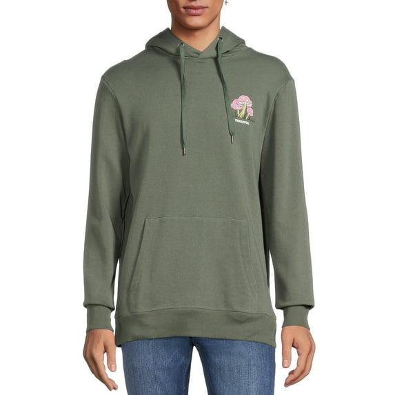 No Boundaries All Gender Graphic French Terry Hoodie with Long Sleeves, Men's XS-5XL