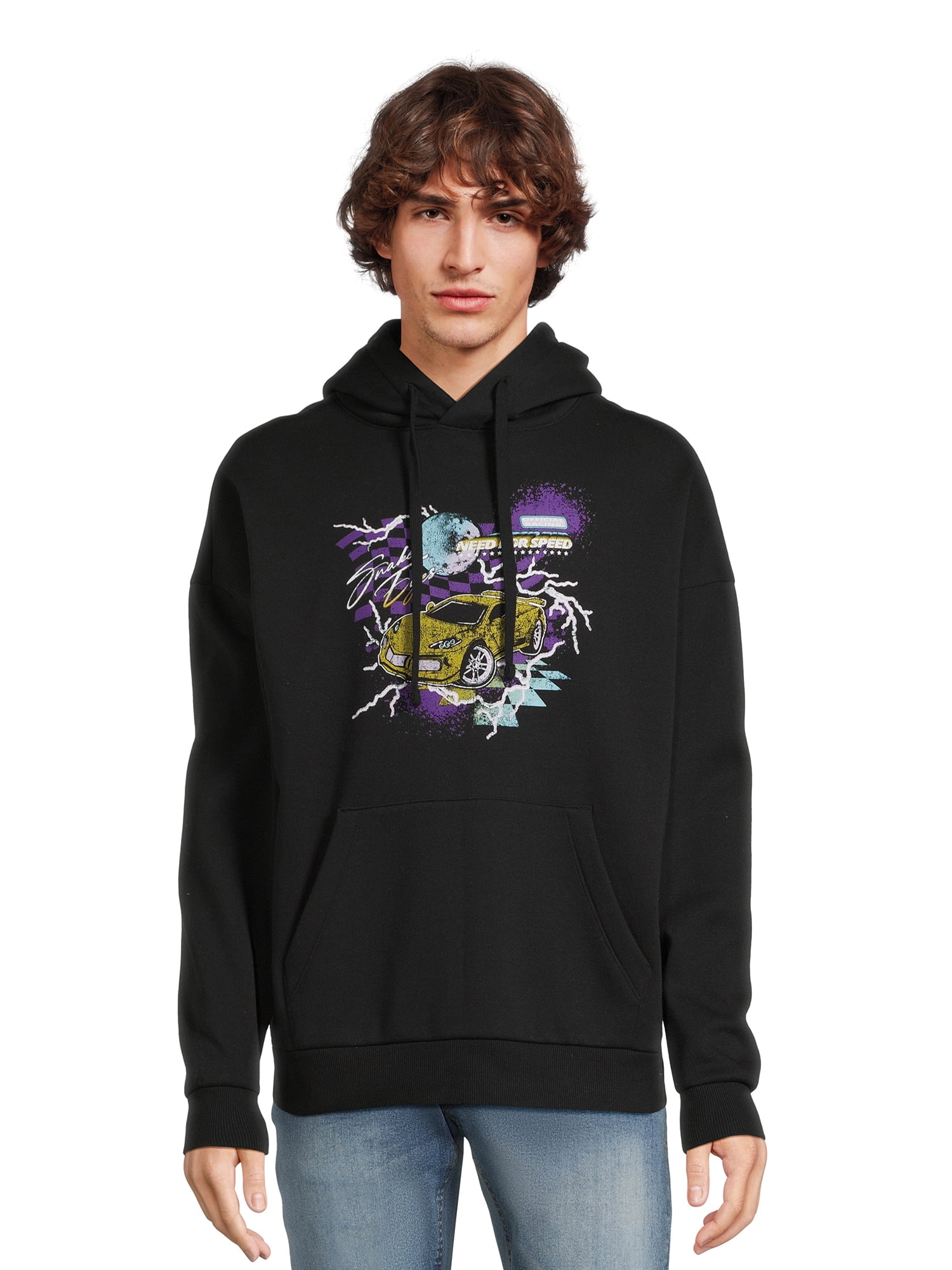 90's~00's no boundaries マーブル パーカー スウェット No Boundaries All Gender Graphic Hoodie with Long Sleeves, Sizes