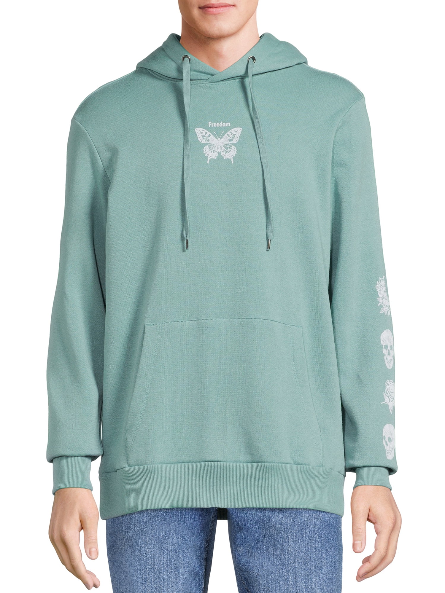 No Boundaries All Gender Graphic Hoodie with Long Sleeves, Men's XS-5XL