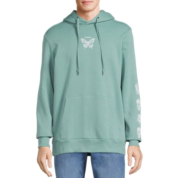 No Boundaries All Gender Graphic Hoodie with Long Sleeves, Men's XS-5XL