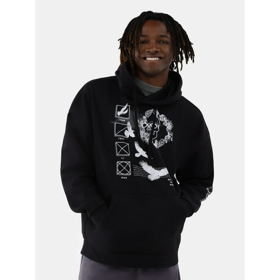 No Boundaries All Gender Graphic Hoodie with Long Sleeves, Men's and Big Men's Sizes XS-5XL