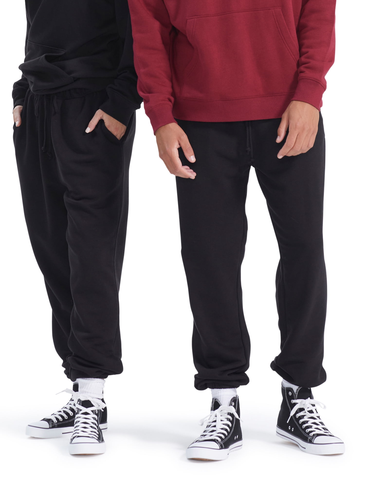 No Boundaries Men's Fleece Jogger Pants XS-3XL, Cotton-Blend