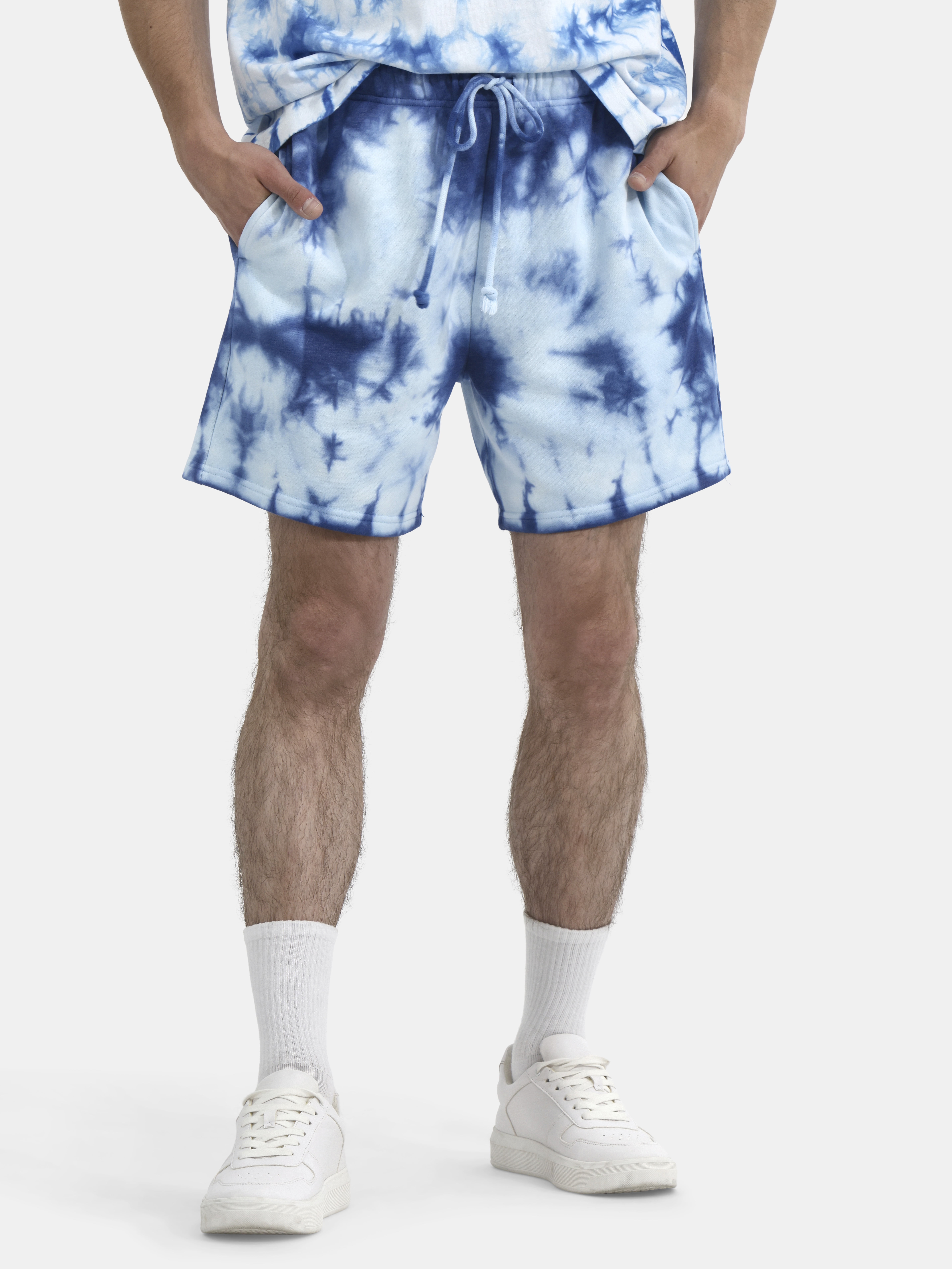 No Boundaries All Gender Pride Tie Dye Jogger Shorts, 6" Inseam, Men's Sizes XS-5XL