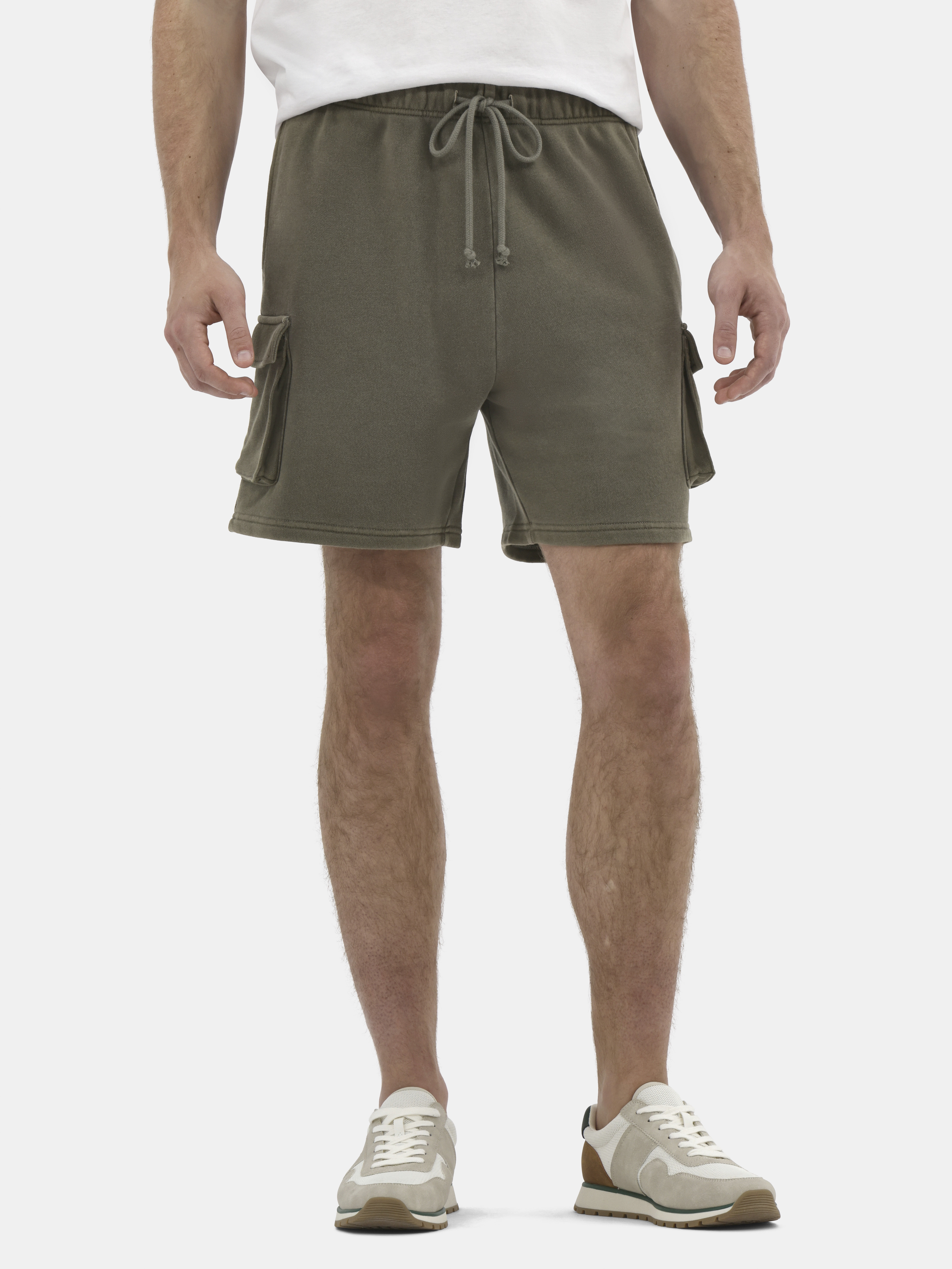No Boundaries All Gender Soft Fleece Utility Cargo Shorts, Men's Sizes XS-5XL