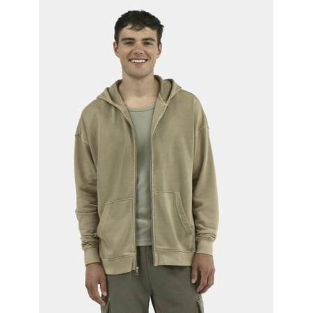 No Boundaries Zip Hoodie with Long Sleeves, Men's & Big Men's