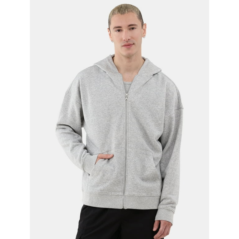 No Boundaries All Gender Soft Fleece Zip Front Hoodie, Men's No Boundaries All Gender Soft Fleece Zip Front Hoodie, Men's