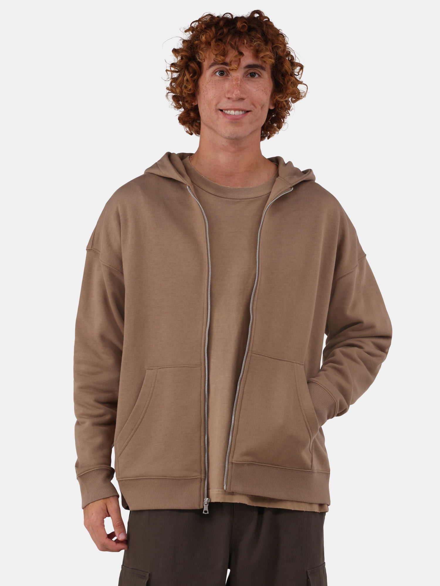 No Boundaries Soft Fleece Zip-Up Hoodie, Men's Sizes XS-5XL