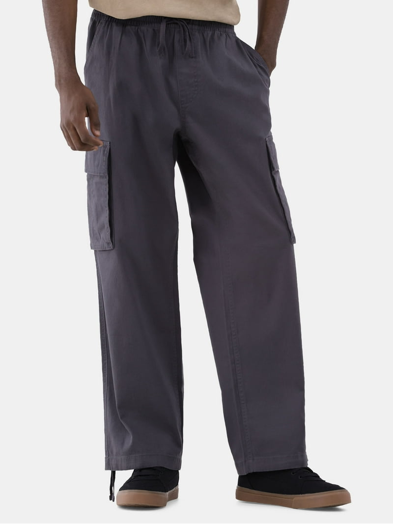 【COLOR iN ID】Heart washing cargo pants No Boundaries Men's Washed Cargo Pants, XS-5XL, Cotton