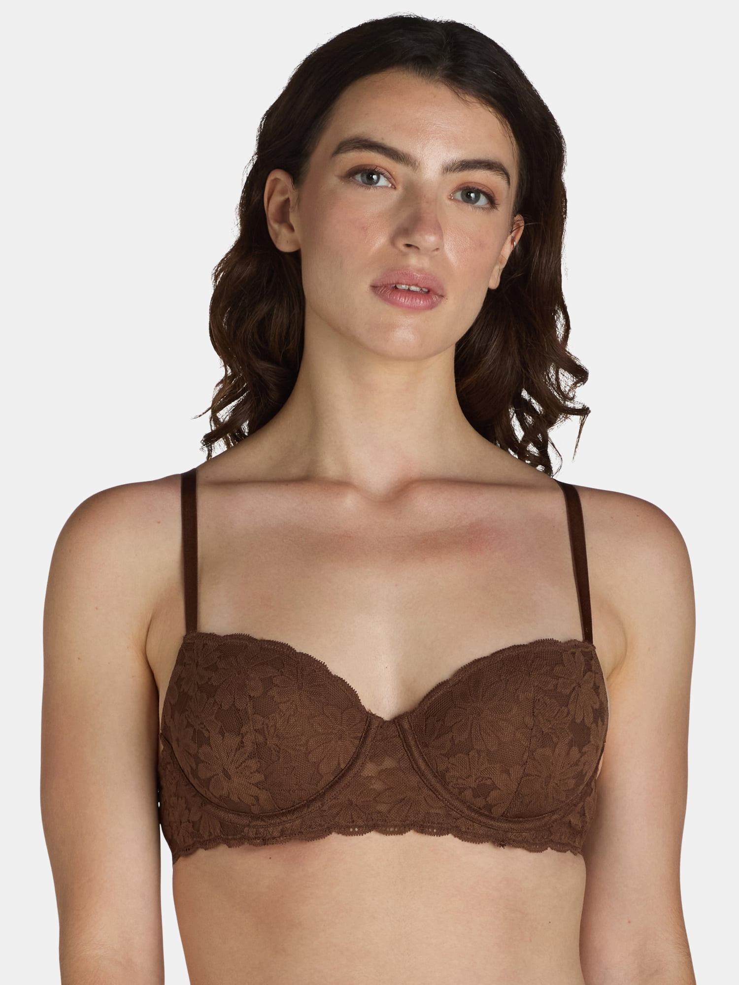 No Boundaries Lace Balconette Bra with Sugarcup, Underwire, Padded