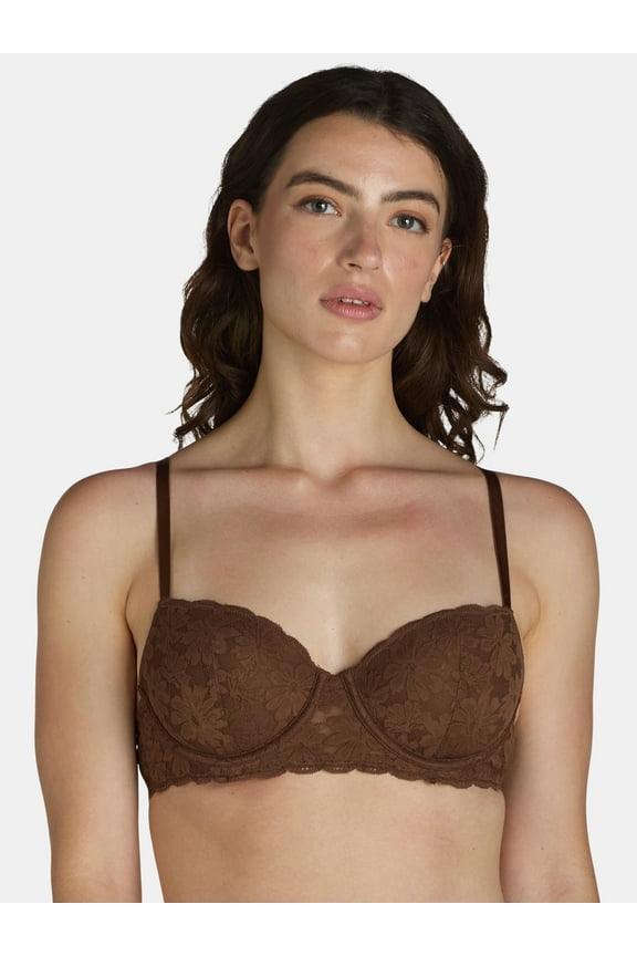 Women’s and Women’s Plus All-Over Lace Balconette Bra with Sugarcup™, Sizes 34B-40DD