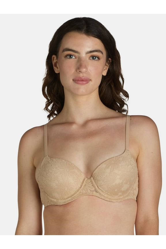 Women's All Over Lace Push Up Bra with Sugarcup, Sizes 34A-40DD