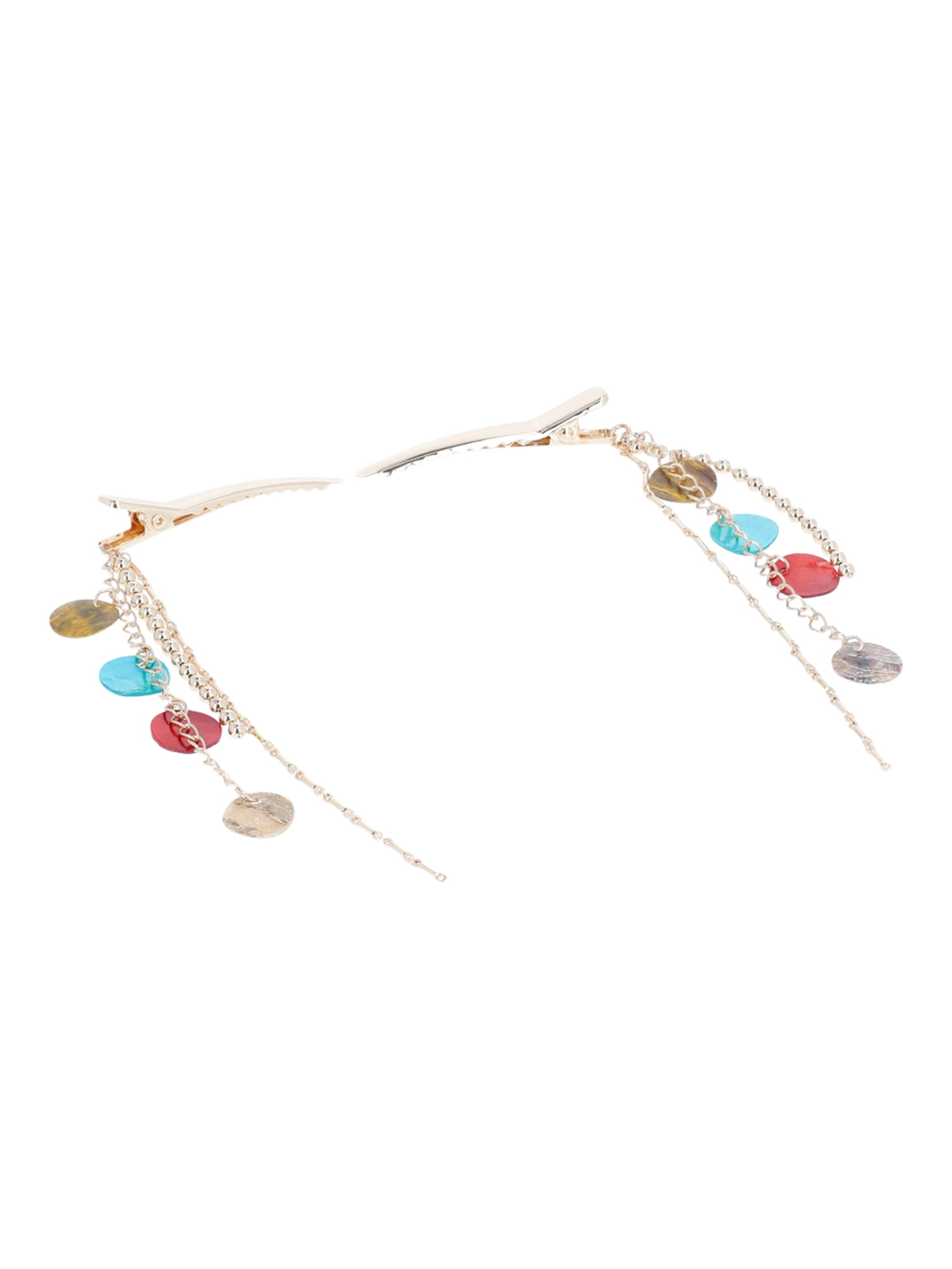 No Boundaries Alligator Clips with Charms, 2-Pack, Multi