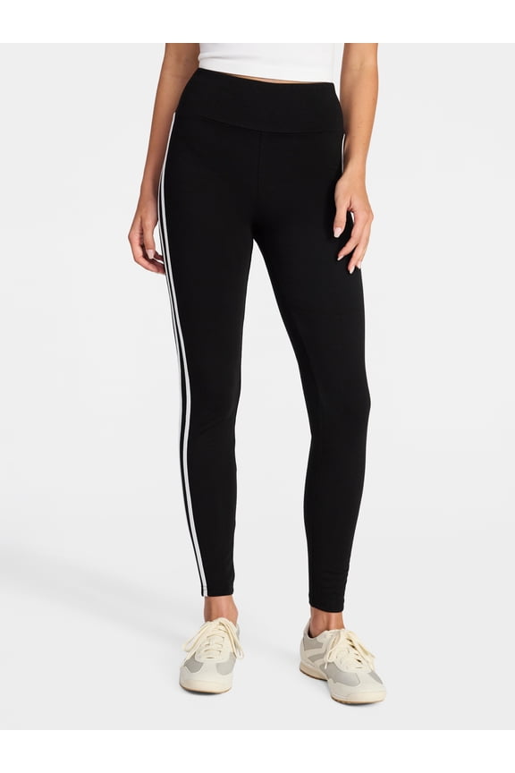 Ankle Leggings with Side Stripes, 27.5'' Inseam, Women's XXS-XXL