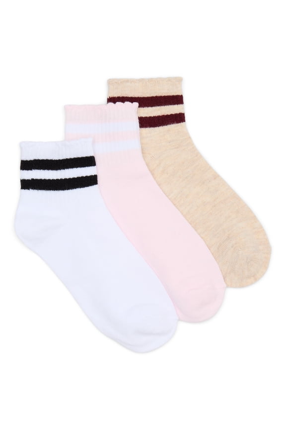 Ankle Socks, 3-Pack, Women's, Size 4-10