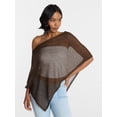 thumbnail image 1 of No Boundaries Asymmetrical Hem Knit Poncho Top, Women's XXS-XXL, 1 of 5