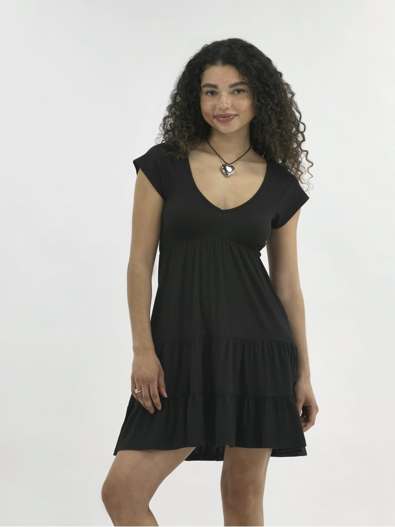 moon river black dress Black Sleeveless V-Neck Maxi Dress