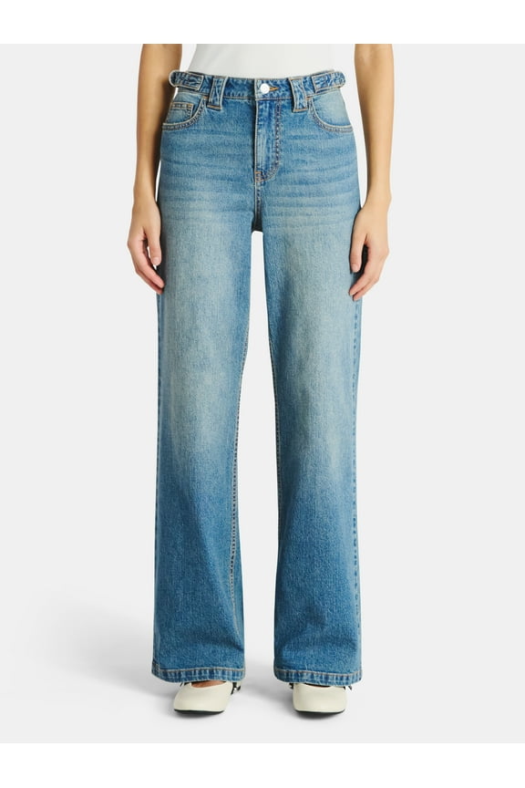 Baggy Carpenter Wide Leg Jeans, 32” Inseam, Women’s Sizes 00-20