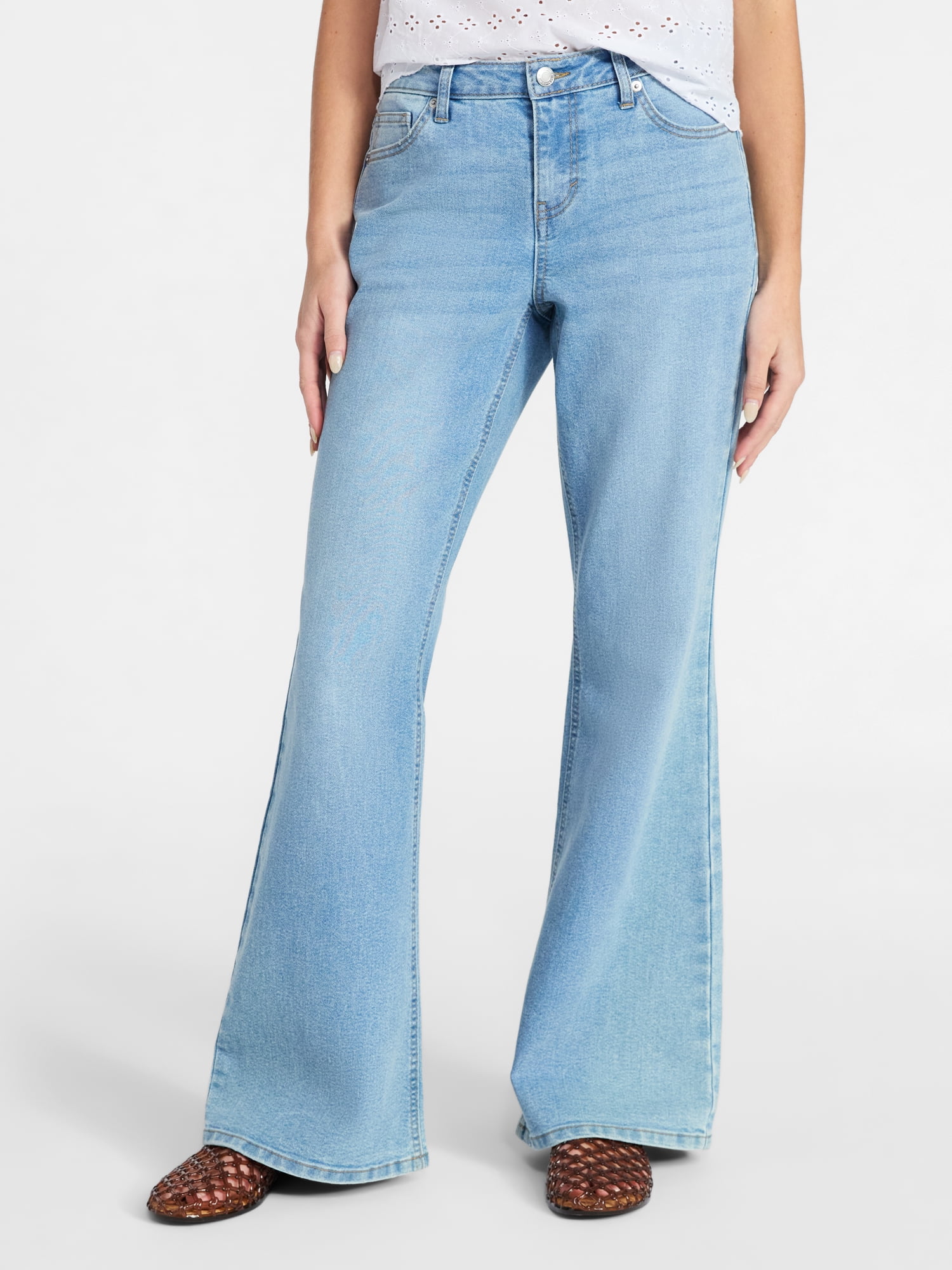 Baggy Flare Jeans, 32.5'' Inseam, Women's 00-18