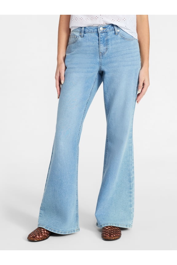 Baggy Flare Jeans, 32.5'' Inseam, Women's 00-18