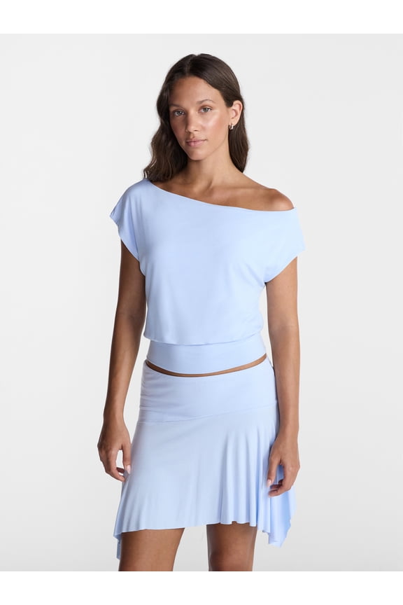 Asymmetrical Top with Banded Bottom, Women's XXS-XXL