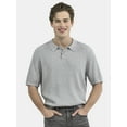 thumbnail image 1 of No Boundaries Basket Stich Polo Sweater, Men's and Big Men's, 1 of 4