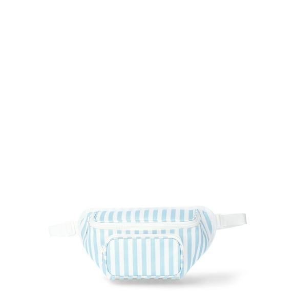 No Boundaries Beach Cooler Fanny Pack, Blue Stripe, Women’s