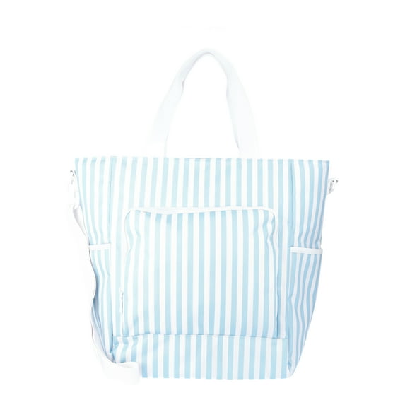 No Boundaries Beach Cooler Tote Bag, Blue Stripe, Women’s