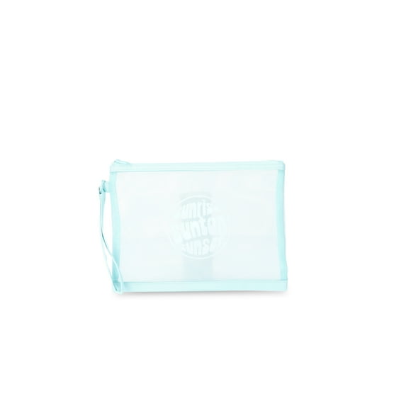No Boundaries Beach Flat Pouch, Heavenly Aqua, Women's